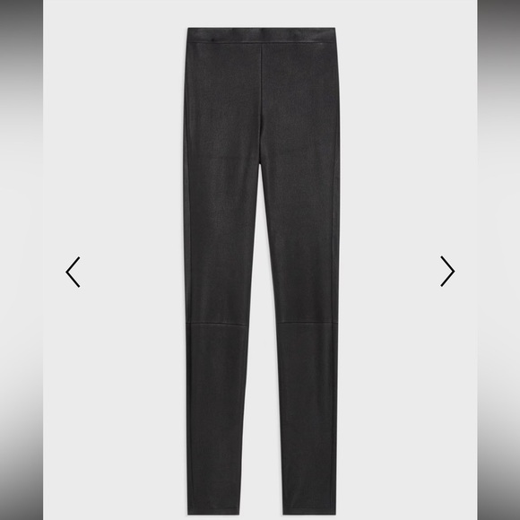 Theory Bristol Black High-Waist Legging in Leather 0 - Picture 1 of 13